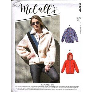 McCalls M8019 Misses L to XXL Easy Outerwear Jacket Uncut Sewing Pattern New